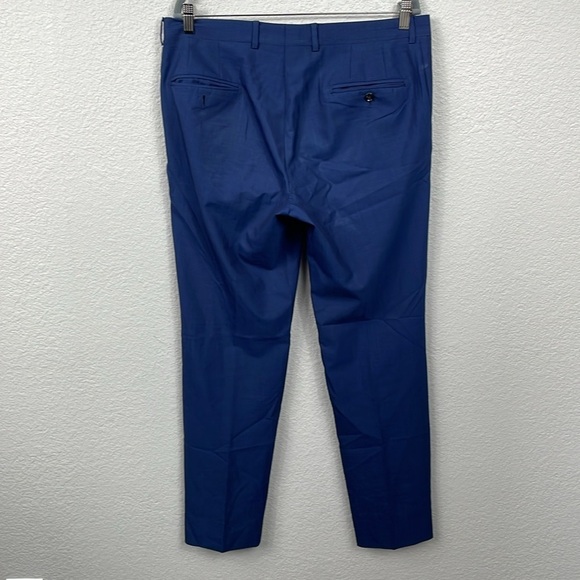 SOLD Ted Baker Jay Trim Fit Wool Suit Set Blazer Jacket Pants Business Blue 42R - Picture 7 of 13